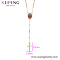 45172 meilleure vente xuping élégant collier en or 18K couleur croix religion élégante collier